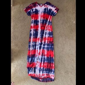 Lularoe Americana “Maria” floor length maxi dress
